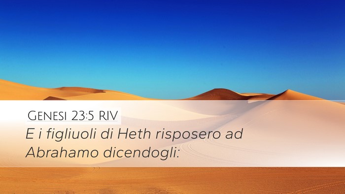 Genesi 23:5 RIV Bible Verse Image