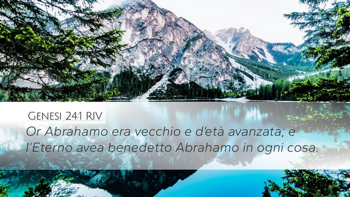 Genesi 24:1 RIV Desktop Wallpaper - Or Abrahamo era vecchio e d’età avanzata; e - Desktop Bible Verse Wallpaper