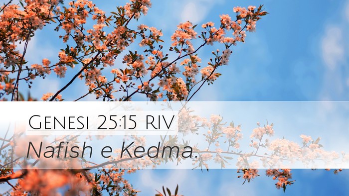 Genesi 25:15 RIV Bible Verse Image