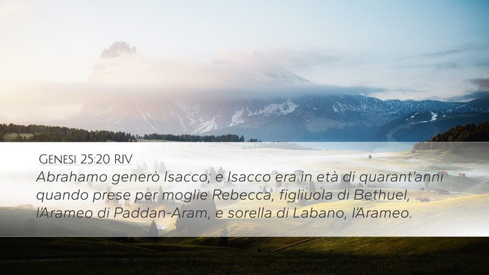 Genesi 25:20 RIV Bible Verse Image