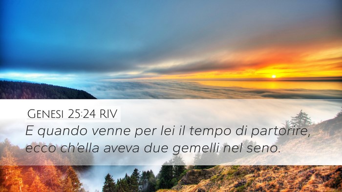 Genesi 25:24 RIV Bible Verse Image