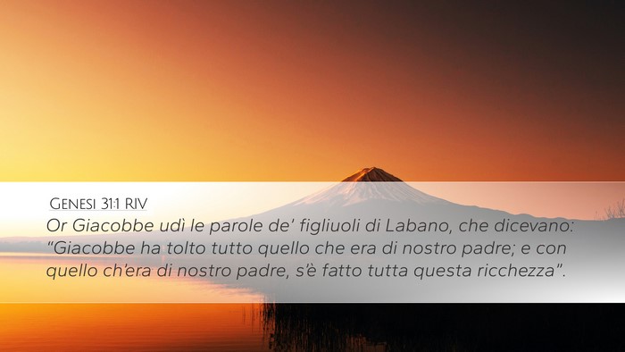 Genesi 31:1 RIV Desktop Wallpaper - Or Giacobbe udì le parole de’ figliuoli di - Desktop Bible Verse Wallpaper