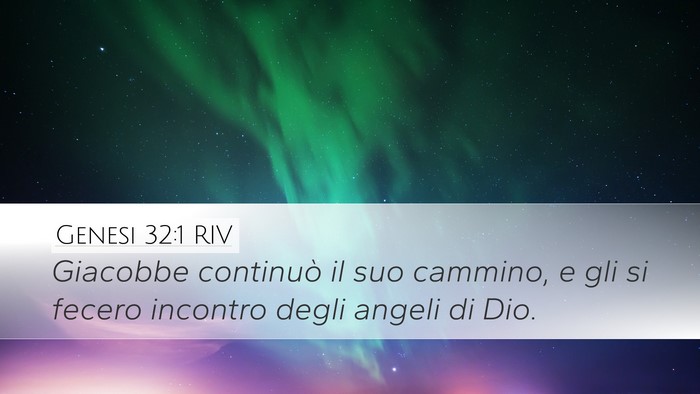Genesi 32:1 RIV Desktop Wallpaper - Giacobbe continuò il suo cammino, e gli si - Desktop Bible Verse Wallpaper