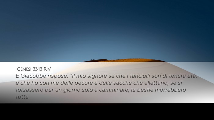Genesi 33:13 RIV Bible Verse Image