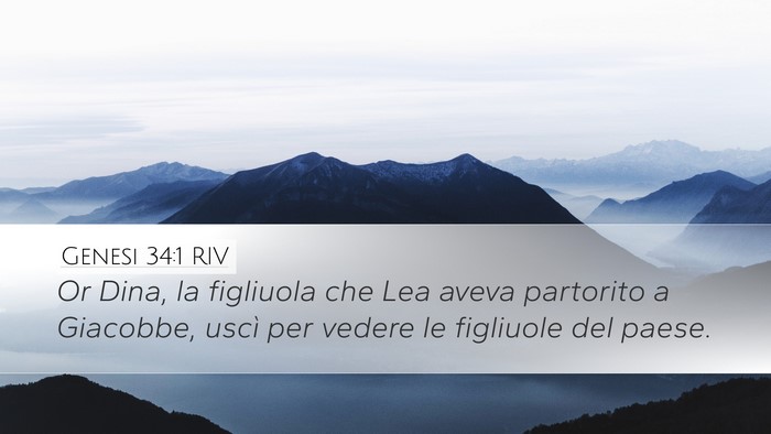 Genesi 34:1 RIV Desktop Wallpaper - Or Dina, la figliuola che Lea aveva partorito a - Desktop Bible Verse Wallpaper