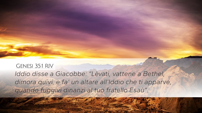 Genesi 35:1 RIV Desktop Wallpaper - Iddio disse a Giacobbe: “Lèvati, vattene a - Desktop Bible Verse Wallpaper