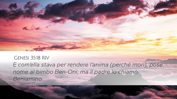 Genesi 35:18 RIV Bible Verse Image