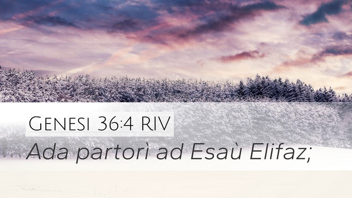 Genesi 36:4 RIV Bible Verse Image