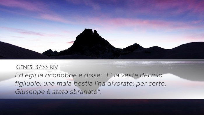 Genesi 37:33 RIV Bible Verse Image