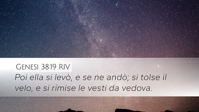 Genesi 38:19 RIV Desktop Wallpaper - Poi ella si levò, e se ne andò; si tolse il - Desktop Bible Verse Wallpaper