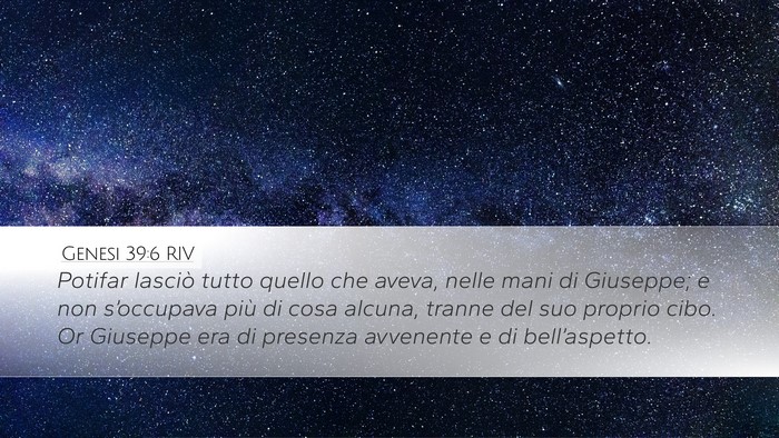 Genesi 39:6 RIV Bible Verse Image