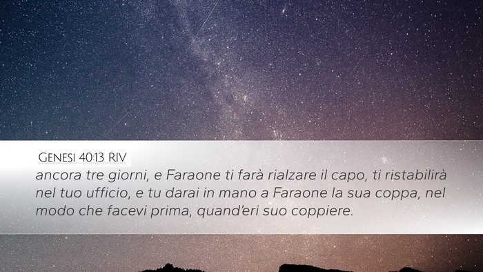 Genesi 40:13 RIV Bible Verse Image