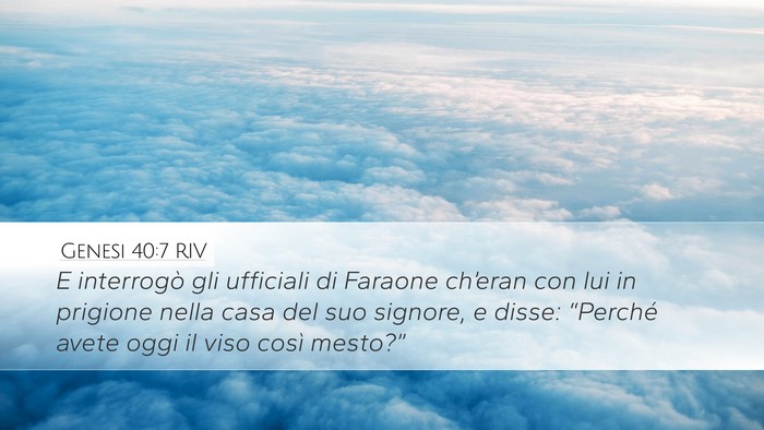 Genesi 40:7 RIV Bible Verse Image