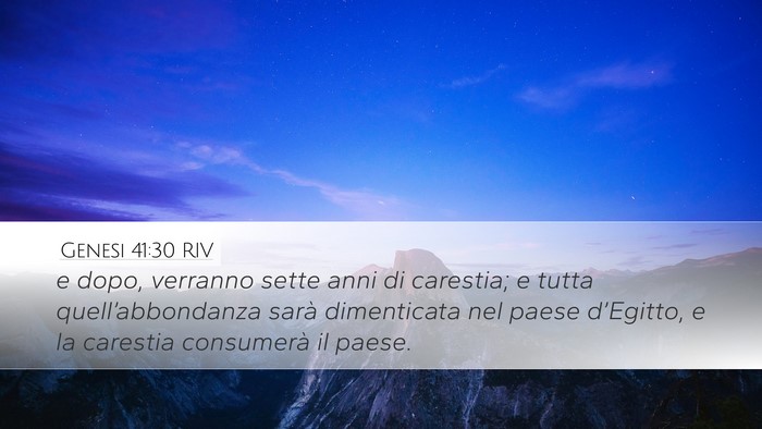 Genesi 41:30 RIV Bible Verse Image
