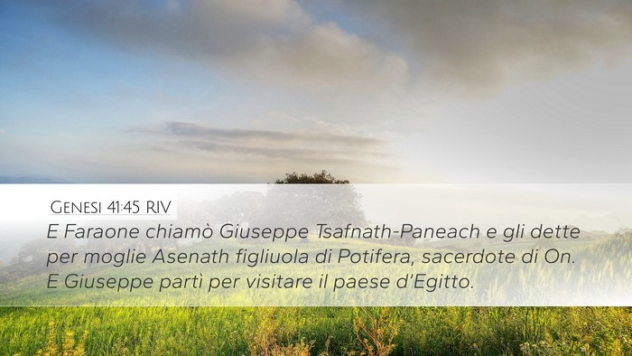 Genesi 41:45 RIV Bible Verse Image