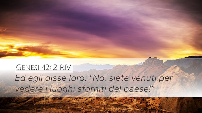Genesi 42:12 RIV Bible Verse Image