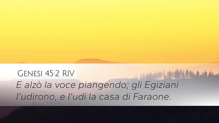 Genesi 45:2 RIV Bible Verse Image