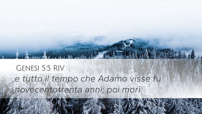 Genesi 5:5 RIV Bible Verse Image