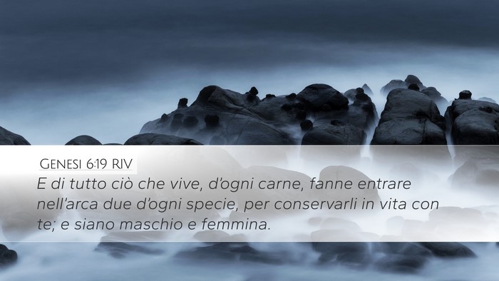 Genesi 6:19 RIV Bible Verse Image