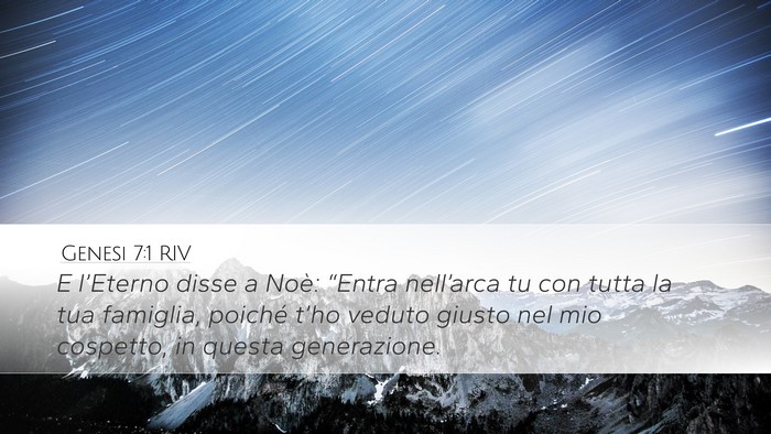 Genesi 7:1 RIV Bible Verse Image