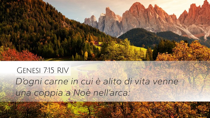 Genesi 7:15 RIV Desktop Wallpaper - D’ogni carne in cui è alito di vita venne una - Desktop Bible Verse Wallpaper