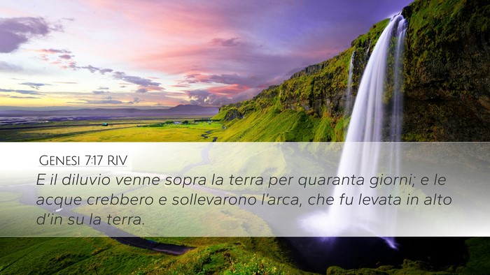 Genesi 7:17 RIV Bible Verse Image