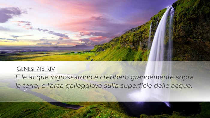 Genesi 7:18 RIV Desktop Wallpaper - E le acque ingrossarono e crebbero grandemente - Desktop Bible Verse Wallpaper