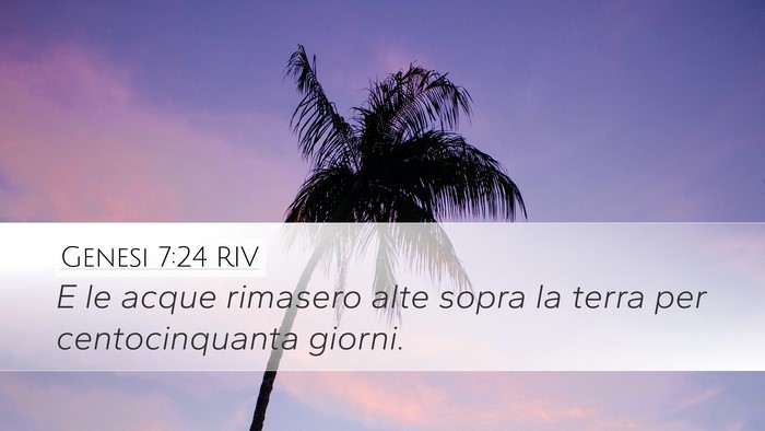 Genesi 7:24 RIV Desktop Wallpaper - E le acque rimasero alte sopra la terra per - Desktop Bible Verse Wallpaper