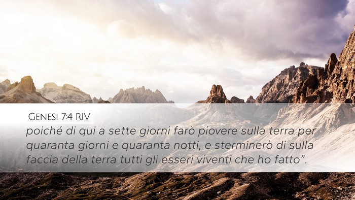Genesi 7:4 RIV Bible Verse Image