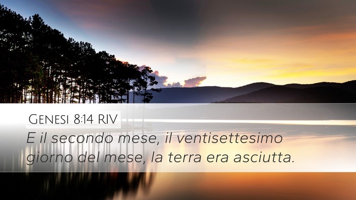 Genesi 8:14 RIV Desktop Wallpaper - E il secondo mese, il ventisettesimo giorno del - Desktop Bible Verse Wallpaper