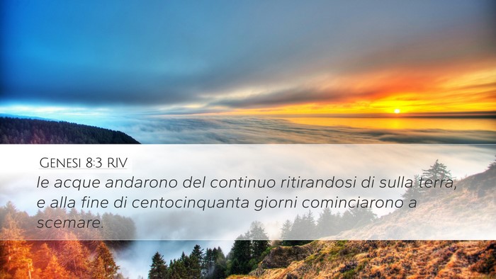 Genesi 8:3 RIV Bible Verse Image