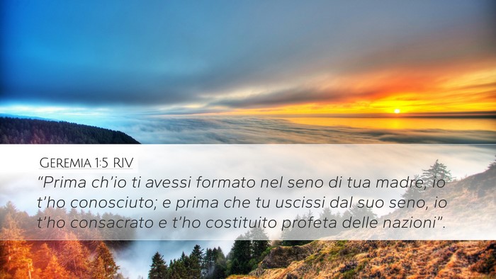 Geremia 1:5 RIV Bible Verse Image