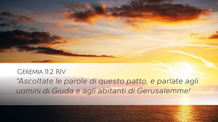 Geremia 11:2 RIV Bible Verse Image