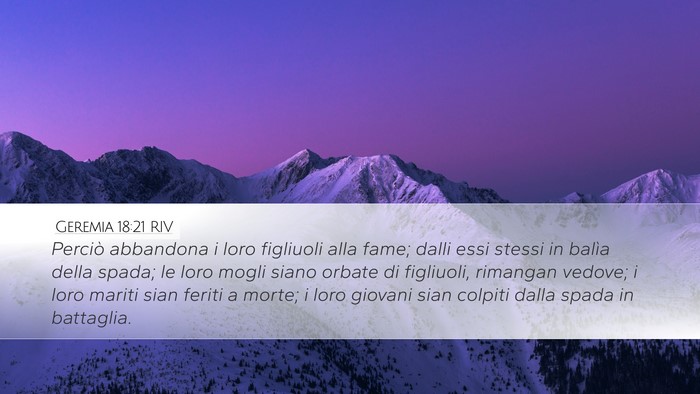 Geremia 18:21 RIV Bible Verse Image