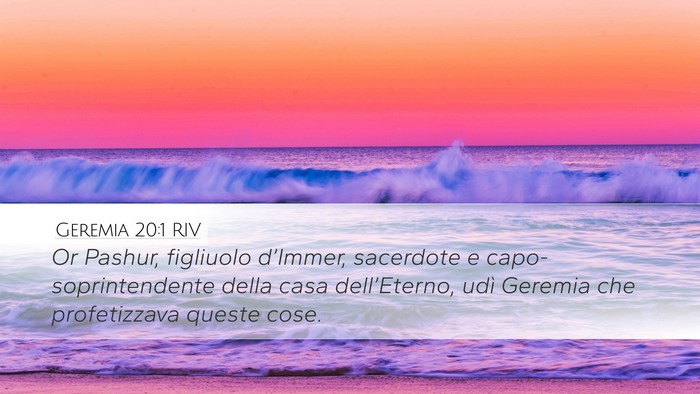 Geremia 20:1 RIV Desktop Wallpaper - Or Pashur, figliuolo d’Immer, sacerdote e - Desktop Bible Verse Wallpaper