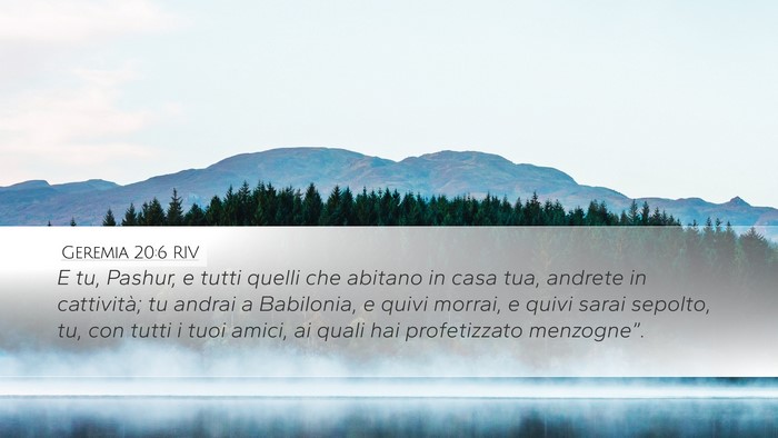 Geremia 20:6 RIV Bible Verse Image