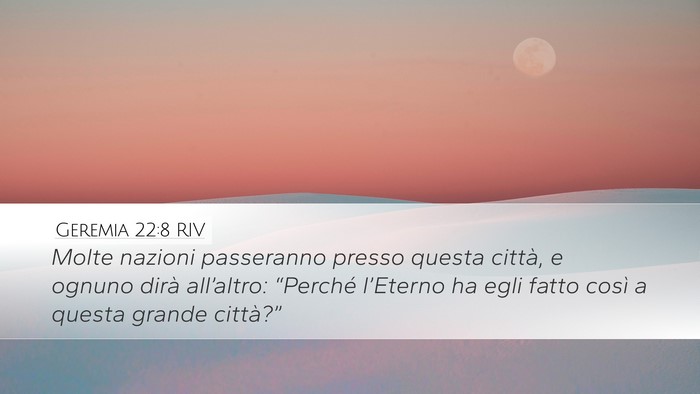Geremia 22:8 RIV Bible Verse Image
