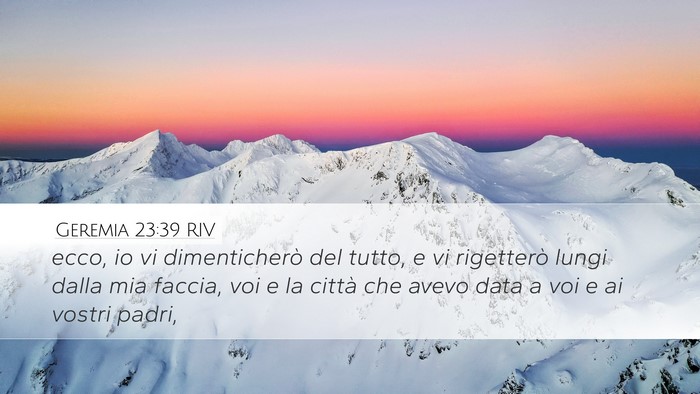 Geremia 23:39 RIV Bible Verse Image