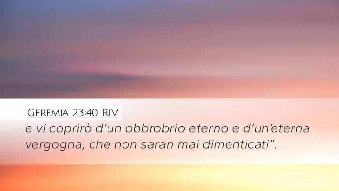 Geremia 23:40 RIV Bible Verse Image