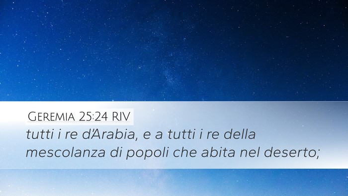 Geremia 25:24 RIV Desktop Wallpaper - tutti i re d’Arabia, e a tutti i re della - Desktop Bible Verse Wallpaper