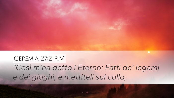 Geremia 27:2 RIV Bible Verse Image