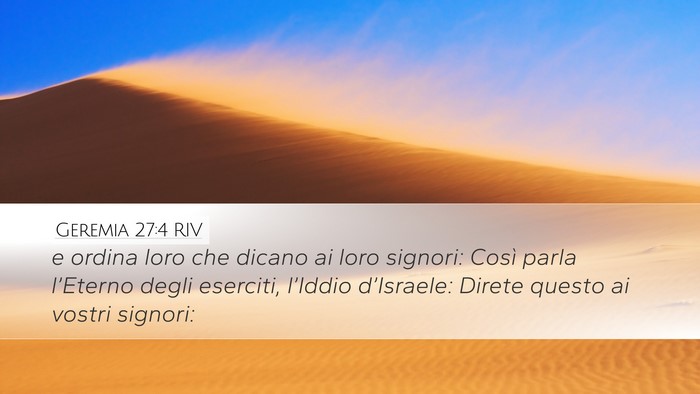 Geremia 27:4 RIV Bible Verse Image