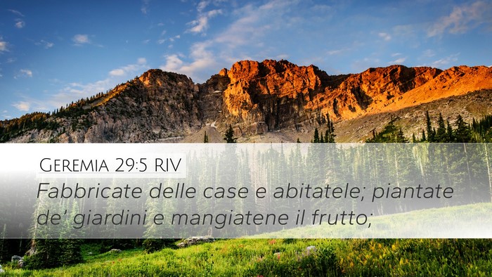 Geremia 29:5 RIV Bible Verse Image