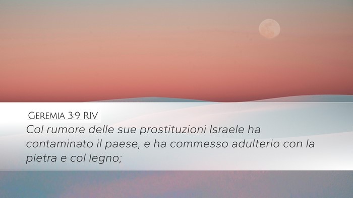 Geremia 3:9 RIV Bible Verse Image