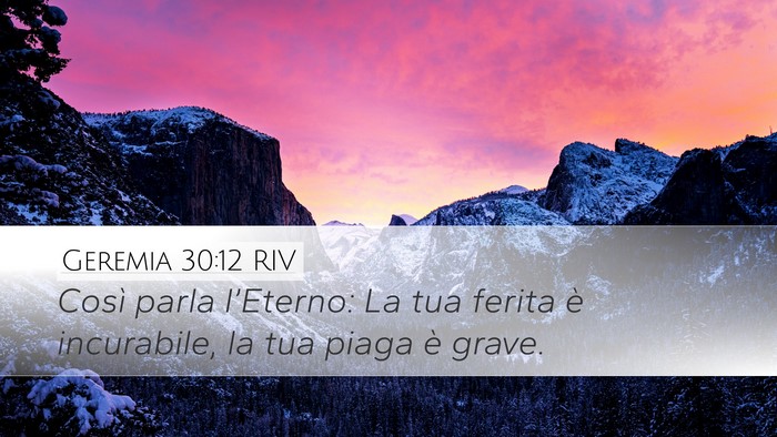 Geremia 30:12 RIV Bible Verse Image