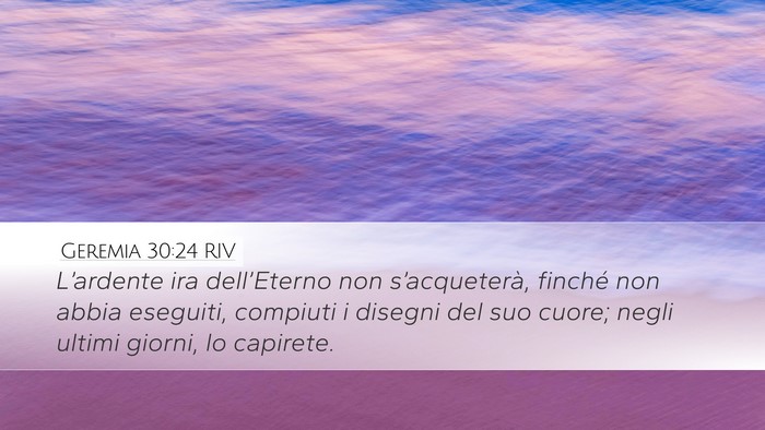 Geremia 30:24 RIV Bible Verse Image