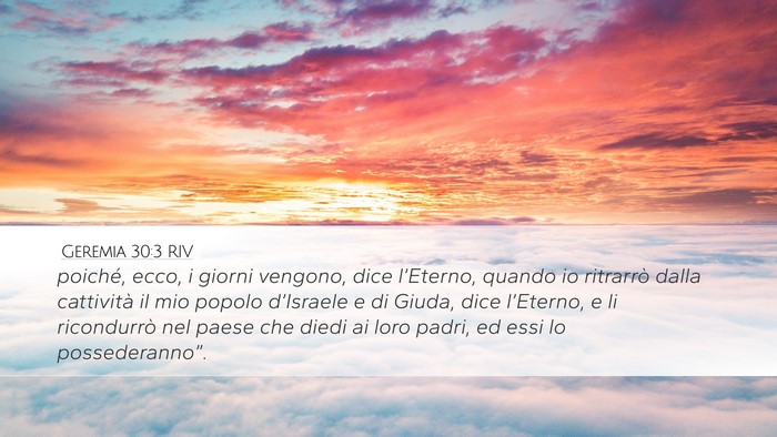 Geremia 30:3 RIV Bible Verse Image