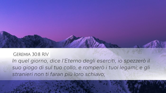 Geremia 30:8 RIV Bible Verse Image