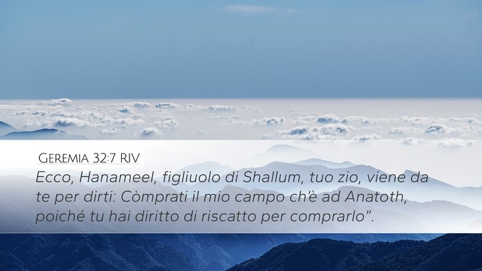 Geremia 32:7 RIV Bible Verse Image