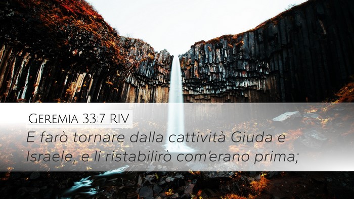 Geremia 33:7 RIV Bible Verse Image
